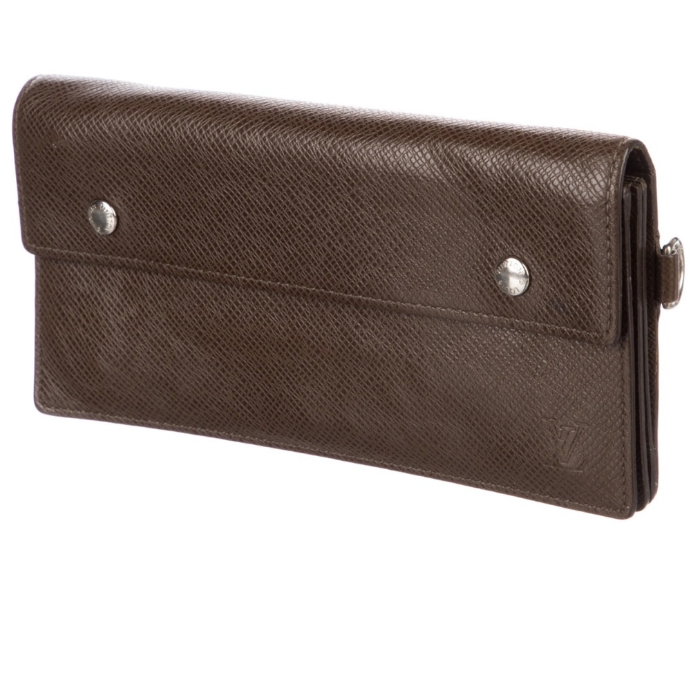 Like New Authentic Louis Vuitton Wallet Brown Saffiano Leather Italian - Picture 13 of 16